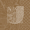 Celtic Letter J Monogram